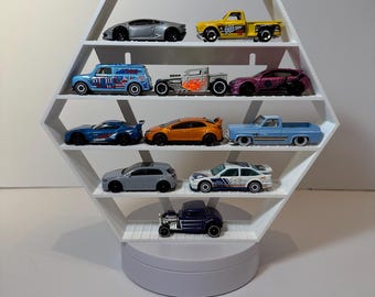 Gran expositor de coches Hot Wheels y Matchbox - Montaje en pared