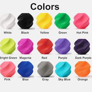May include: An image displaying a variety of colorful, abstract, spiral-shaped objects. The word "Colors" is at the top. The objects are in white, black, yellow, green, hot pink, bright green, magenta, red, purple, dark purple, pink, blue, gray, sky blue, and orange.