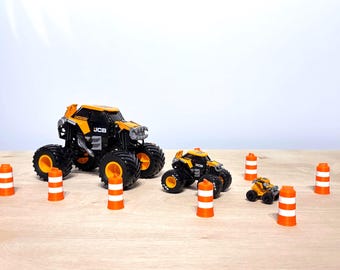 Barriles de tráfico para Monster Truck a escala 1:24 / Obstáculos para circuito de diorama (paquete de 10)