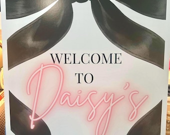 Letrero de bienvenida personalizado: Baby Shower, cumpleaños, boda (digital o impreso)