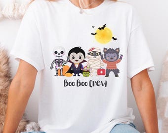 Boo Boo Crew Nurse Shirt, boo boo crew, boo boo crew shirt, boo boo crew nurse, pediatric nurse tshirt, nurse t shirt, nurse halloween shirt