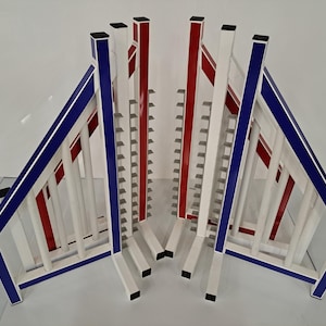 Set of 3 - Dog Agility Vinyl Jump - Color Accents - Akc Usdaa Cpi Uki Competition Grade