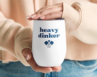 Heavy Dinker Pickleball Tumbler | Funny Stainless Steel Wine Cup