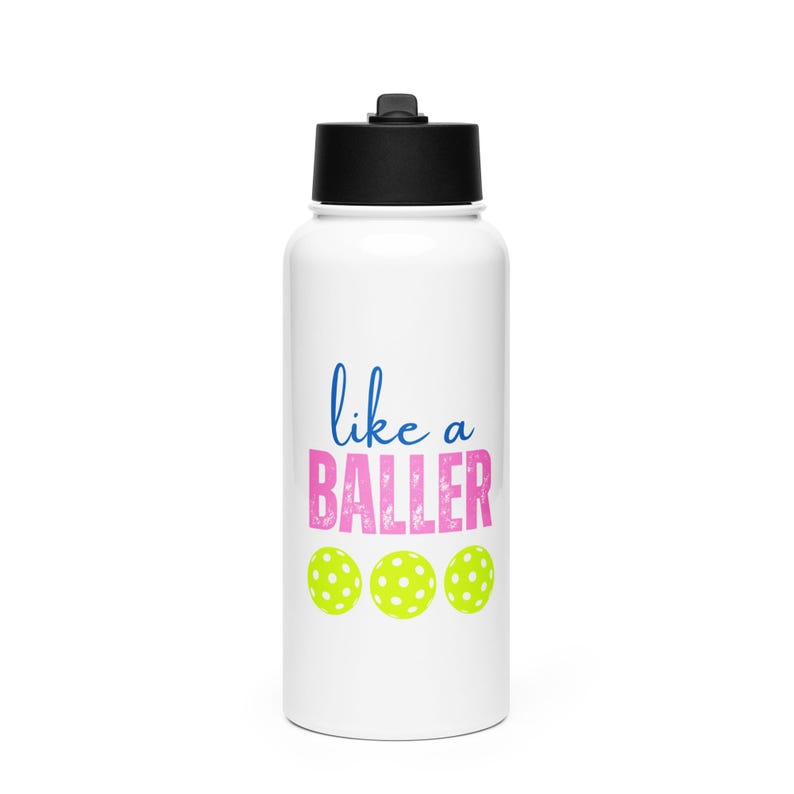 Pickleball Water Bottle, Gift for Pickle Baller, Pickle Ball Gifts