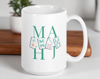 Funny Mahjong Gift for Mom | Mahjong Lover Coffee Mug | MAHJ Gifts