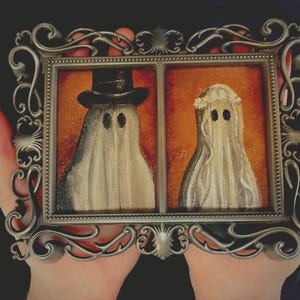 Tot de dood ons scheidt: acrylschilderij Halloween-decor
