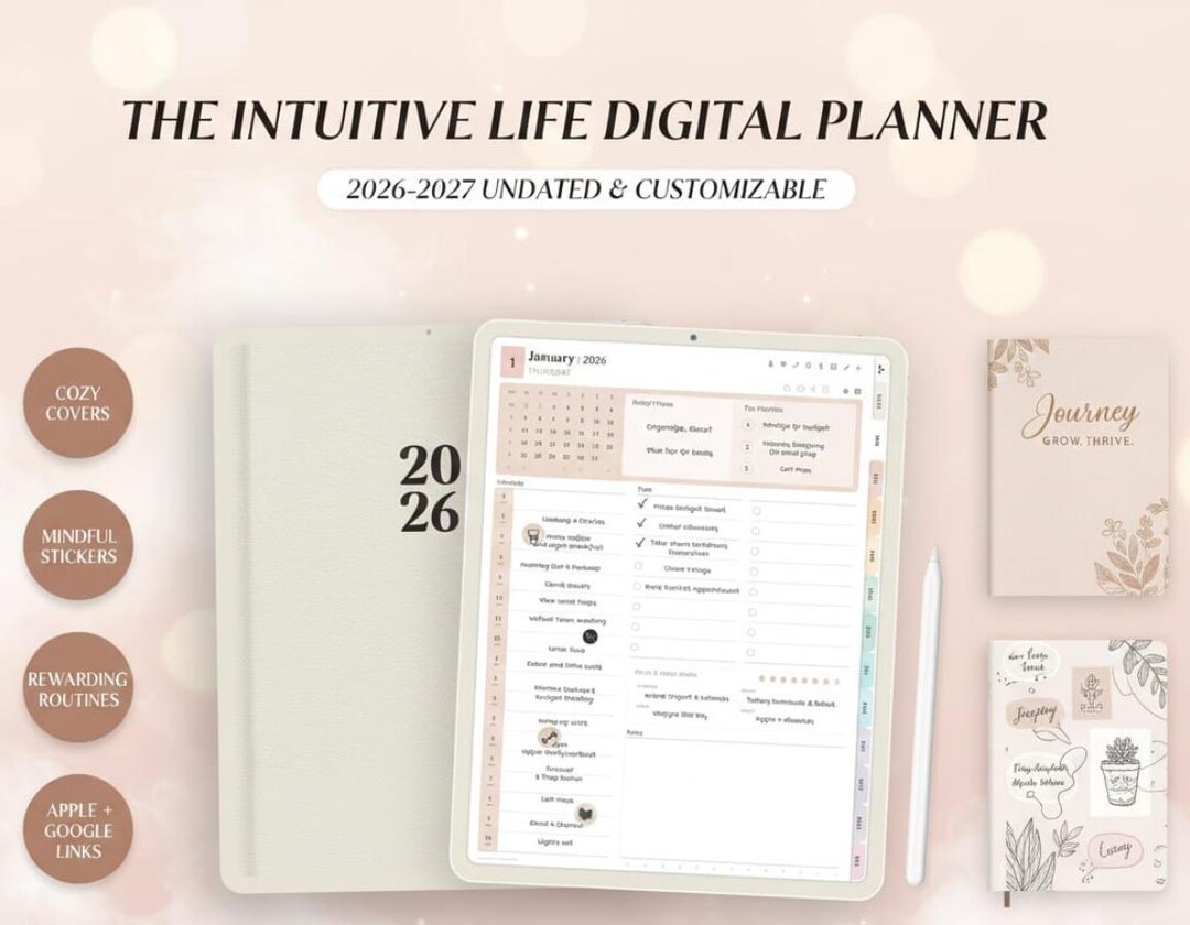 2026-2027 Intuitive Life Digital Planner, Undated & Customizable Life ...