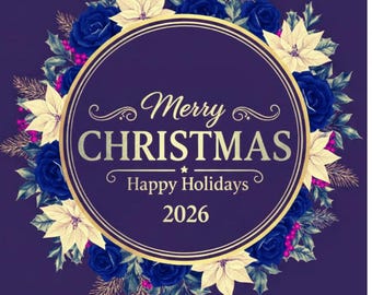 Logotipo navideño feliz año nuevo (descargar)