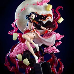 Half Demon Cute Warrior Girl STL Figurine | Sexy Anime Style 3D Print Figurine Stl | Elegant Digital Statue Model for Resin and FDM Printers