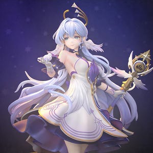 Cute Elegant Songstress Anime STL Figurine | Beautiful Female Vocalist 3D Print Figurine Stl | Celestial Idol Digital Statue Model for Resin