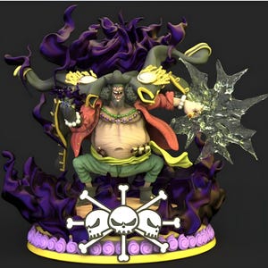 Dark Pirate Emperor Inspired STL 3D Print Figurine | Anime Sea Overlord Collectible Statue Stl | Resin & FDM Pirate Captain Warrior STL