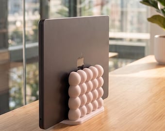 Soporte vertical para portátil / Soporte para portátil con diseño de burbujas / Organizador de escritorio moderno