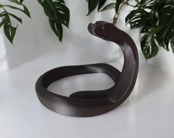 Minimalist Snake Sculpture | Black Mamba Decor | Modern Home & Garden Art | Unique Snake Statue