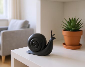 Minimalist Snail Sculpture, Modern Decor, Desk Art, Simple Animal Figurine