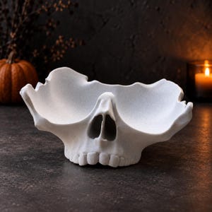 Skull Bowl | Gothic Home Decor | Halloween Candy Dish | Spooky Table Centerpiece