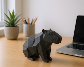 Capybara Sculpture | Minimalist Animal Figurine | Calm Desk Companion | Modern Home Decor |Capybara Art
