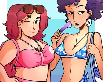 SUMMER GYARU - glossy print