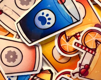 TWRP DRINKS - glossy stickers