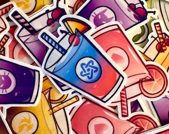 GAME GRUMPS DRINKS - glossy stickers