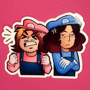 MARIO MAKER game grumps - glossy stickers
