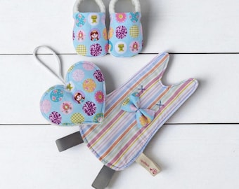 Patrón de costura para zapatos de bebé: pantuflas de tela y juguete sensorial (descarga PDF)