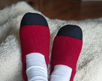 Patrón de costura para pantuflas de lana: pantuflas minimalistas DIY (descarga digital 35EU-38EU)