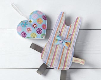 Patrón de costura para juguete sensorial arrugado para bebé: Decoración de habitación infantil con forma de corazón y conejito (Descarga en PDF)