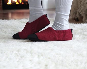 Patrón de costura para pantuflas de lana: pantuflas minimalistas DIY (descarga digital 39EU-42EU)