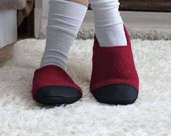 Patrón de costura para pantuflas de lana descalzas: pantuflas minimalistas DIY (descarga digital 35EU-42EU)