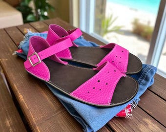 Patrón de costura para sandalias de cuero: Tutorial para calzado descalzo (Descarga PDF, Tallas 40-42)