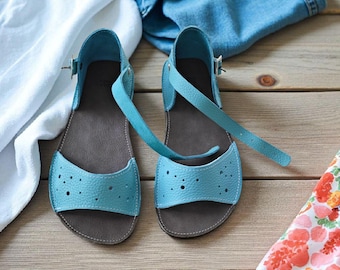 Patrón de costura para sandalias de cuero: Tutorial para hacer calzado descalzo (Talla 37-42) (Patrón PDF)
