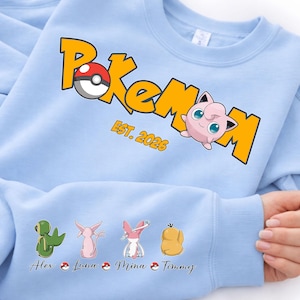 Sudadera PokeMom, camiseta personalizada Pokegirl Pokeboy, sudadera para padres amorosos, regalo único para la familia, sudadera con capucha de regalo para niños.