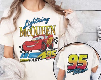 Vintage Lightning Mcqueen Comfort Colors Tee, Disney Cars Sweatshirt, Disney Pixar Car Shirt, Car Family Vacation 2026 Tee, Cars land shirt