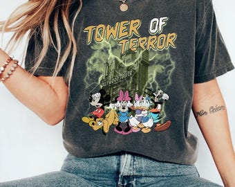 Comfort Colors Vintage Disney Tee, Mickey & Friends, Tower of Terror Tee, Disney trip tee, Retro Disneyland Sweatshirt