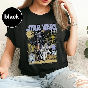 Star Wars Vintage Movie Poster Tshirt, Disney Star wars Comfort Colors Shirt, Galaxy Edge Shirt, Star Wars Shirt, Disney Trip Shirts