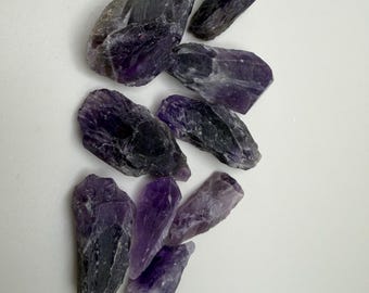 Amethyst Natural Points Set of 9 from Thunder Bay