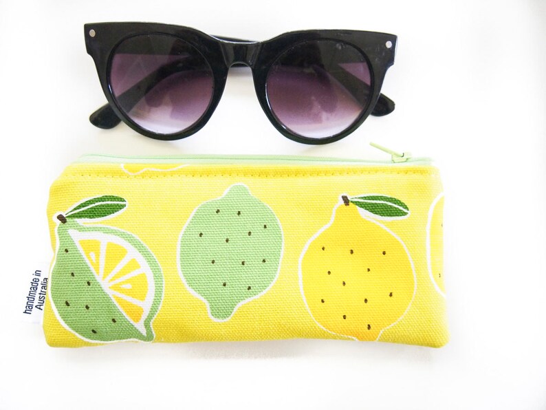 Citrus Lemons and Limes Glasses Spectacles Pencil Case