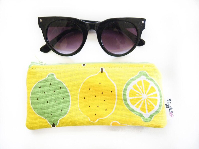 Citrus Lemons and Limes Glasses Spectacles Pencil Case