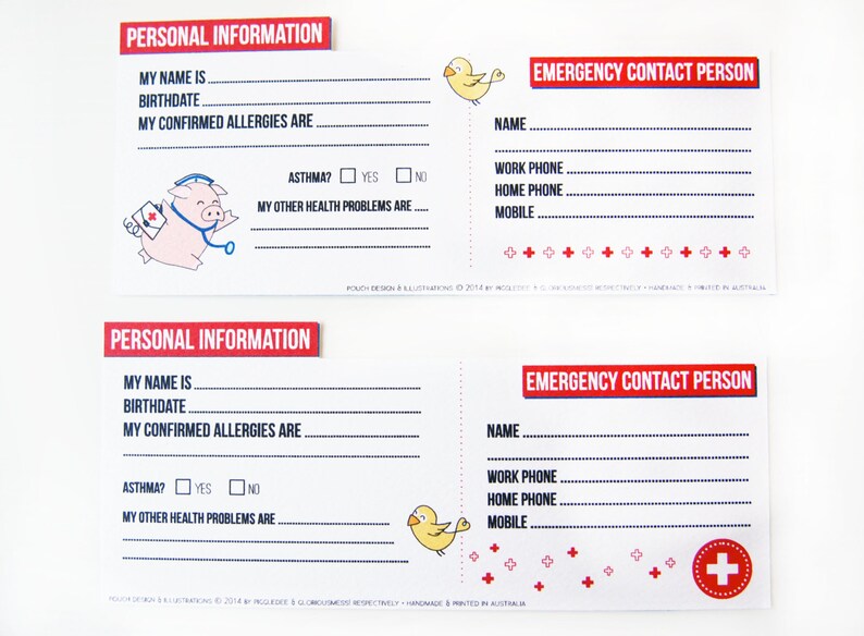 Stars Oilcloth Single EpiPen Case Insulin Pen Case with Medical ID Card Vinyl-Coated
