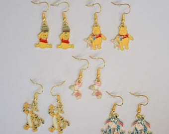 Pooh Bear Earrings | FIVE STYLES | Pooh | Piglet | Eeyore | Tigger