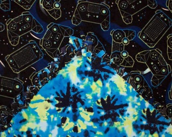 Handmade Game Controller Tie Blanket | Fleece Tie Blanket