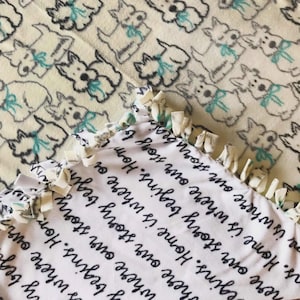 Scotty Dog Blanket | Handmade Tie Blanket | Pet Accessories | Dog Lover Gifts | Father&#39;s Day