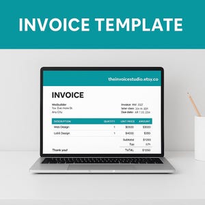 Modern Business Invoice Template: Editable Word & PDF (Digital Download