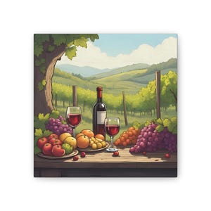 Vibrant Vineyard Canvas Art - Perfect for Home Decor, Wine Lovers, Kitchen Wall Art, Gift for Him/Her, Housewarming