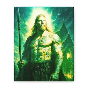 Canvas Print, Viking Warrior Norse Wall Art, Great Gift for Viking Lovers, Home Decor, Scandinavian Decor, Warrior Art Print, Norse