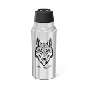 BRGST Wolf Tumbler | 32oz Insulated Water Bottle, Unique Gifts for Gator Fans, Sports Events, Outdoor Adventures, Personalized Drinkware