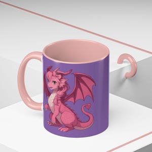 Whimsical Dragon Coffee Mug | Cute Fantasy Drinkware, Unique Gift, Personalized Kitchen Decor, Dragon Lover&#39;s Cup, Fun Collectible