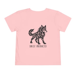 BRGST Wolf Graphic Toddler Tee, Cute Kids Shirt, Toddler Wolf T-Shirt, Animal Tee for Boys & Girls, Unique Birthday Gift Idea