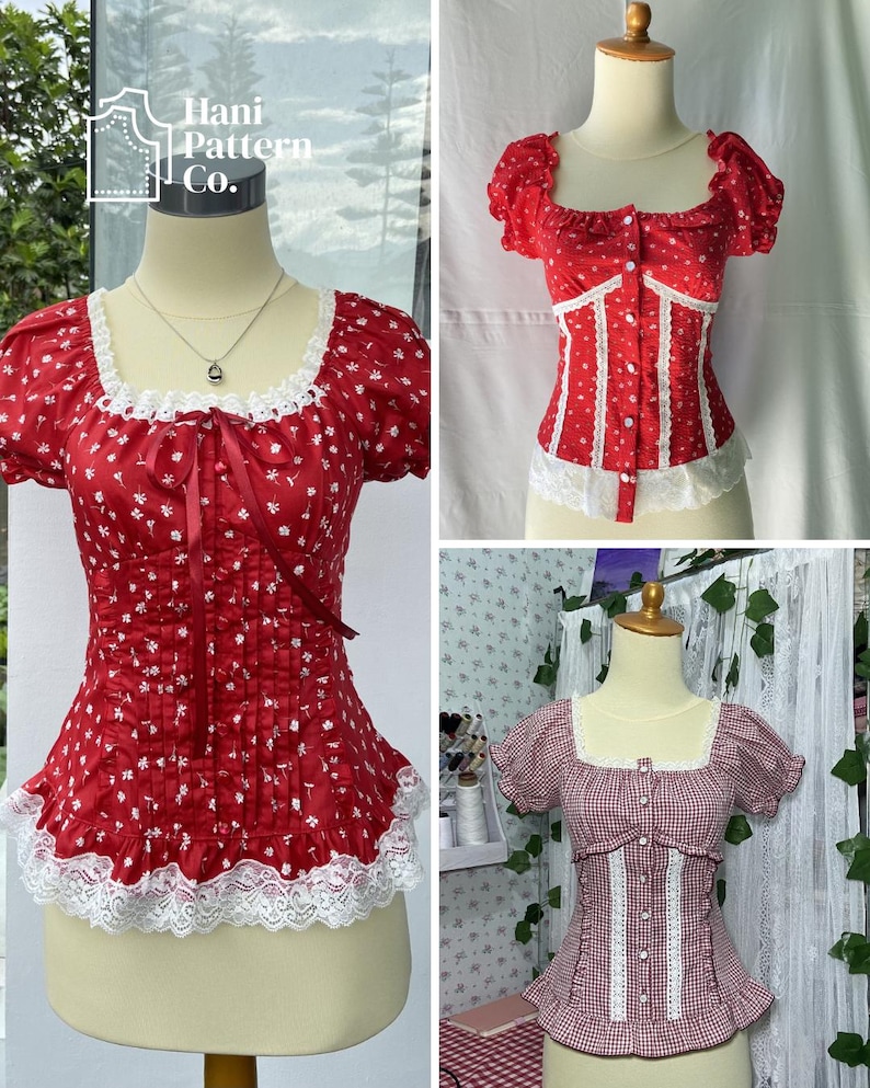 BABYDOLLTOP SEWING PATTERN | A4 & Us Letter Paper Size image 7