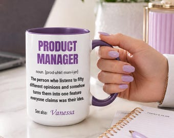 Personalized Product Manager Definition Mug | 15oz Coffee Mug | PM Gift | Project Management Office Humor